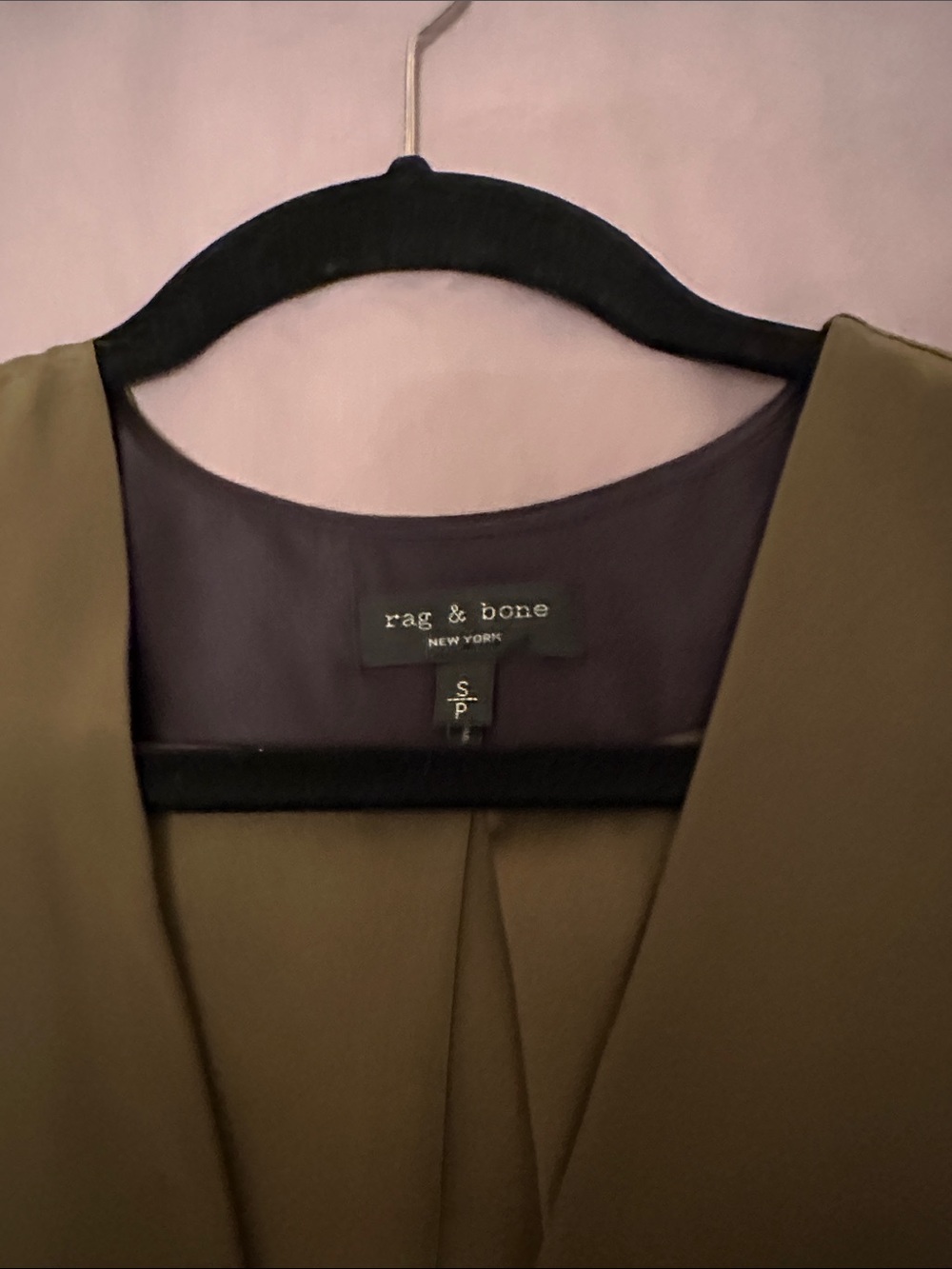 rag & bone Olive Draped Sleeveless Wrap Tank - Picture 4 of 7